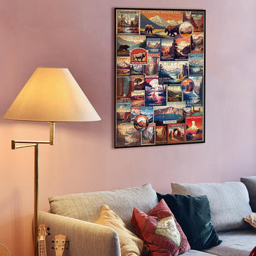 BBOLDIN® Vintage National Parks Puzzle 1000 Stücke